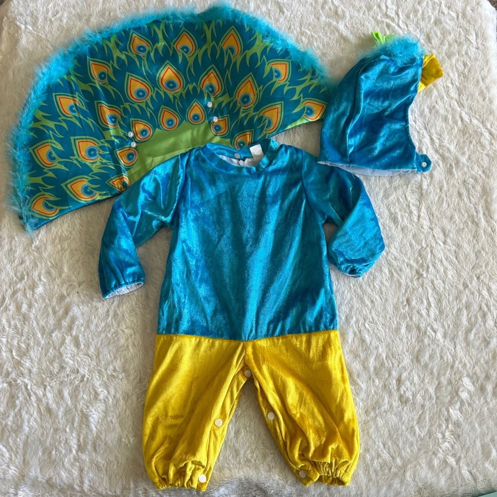 Peacock Costume Unisex Baby Toddler 12M 12 Months Halloween Cute Animal Bird